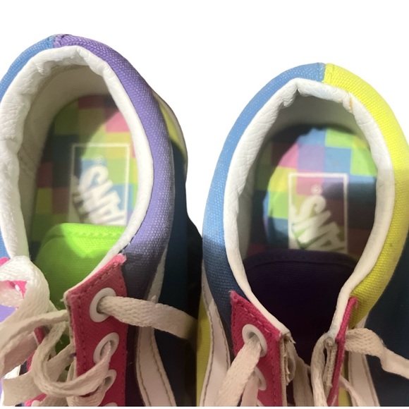 Vans Old School Neon Color Block Low Top Skate Shoes, Size Women’s US 5.5 - Picture 5 of 8